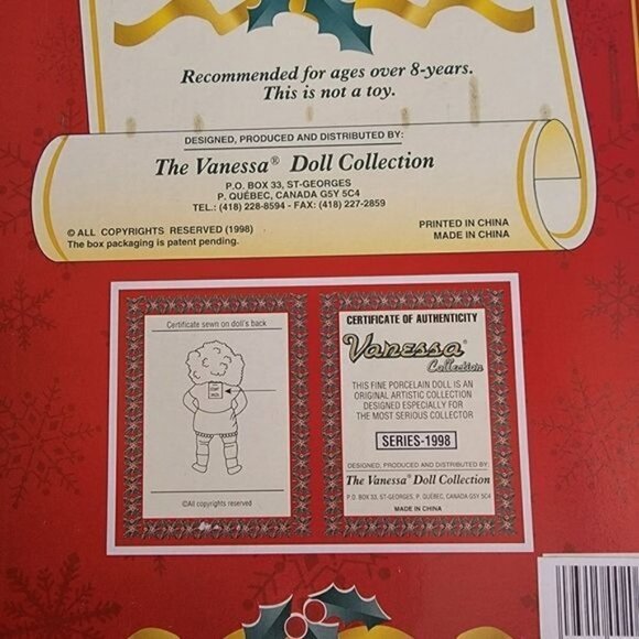 Vanessa Ricardi Collection Limited 1998 Handmade/Handpainted Porcelain Doll - Picture 5 of 16